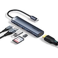 Vention USB-C to HDMI/USB 3.0*2/SD/TF/PD Docking Station 0.15M Gray Aluminum Alloy Type - Docking Station