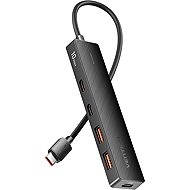 Vention USB-C to USB 3.2 Gen 2 Type-C*2 + USB 3.2 Gen 2 Type-A*2 + PD 10G Hub 0.15M Black - USB Hub