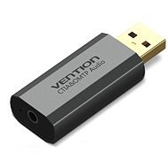 Vention USB External Sound Card Gray Aluminium Type (OMTP-CTIA) - Zvuková karta 