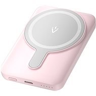 Vention 5000mAh Magnetic Wireless Power Bank 20W Pink Light Indicator Display Type - Power bank