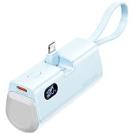 Vention LED Display 4800mAh Power Bank (USB-C + Lightning + USB-C) 22.5W Blue Foldable Lightning Typ - Power Bank