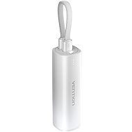 Vention 5000mAh Power Bank (USB-C + Lightning) 20W Gray Light Indicator Display Type - Power Bank