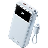 Vention 20000mAh Power Bank (USB-C + USB-A) with Built-in Cable 22.5W Blue LED Display Type - Power Bank