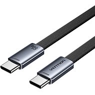 Vention Flat USB 2.0 Type-C Male to Type-C Male 3A Cable 1M Black Aluminum Alloy Type - Data Cable