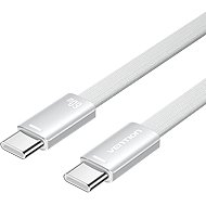Vention Flat USB 2.0 Type-C Male to Type-C Male 3A Cable 2M Silver Aluminum Alloy Type - Data Cable