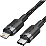 Vention USB 2.0 Type-C Male to Lightning Male 3A Cable 1M Black Aluminum Alloy Type - Data Cable