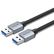 Vention Cotton Braided USB 3.0 A Male to A Male Cable 2M Gray Aluminum Alloy Type - Data Cable