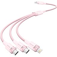 Vention USB 2.0 A Male to 3-in-1 USB-C & Lightning & Micro-B Male 3A Cable 1.5M Pink Aluminum Alloy - Data Cable