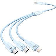 Vention USB 2.0 A Male to 3-in-1 USB-C & Lightning & Micro-B Male 3A Cable 1.5M Blue Aluminum Alloy - Data Cable
