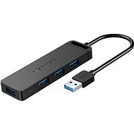 Vention 4-Port USB 3.0 Hub with Power Supply 1m Black - USB Hub
