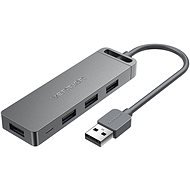 Vention 4-Port USB 2.0 Hub with Power Supply 0.15m Gray - USB Hub