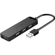 Vention 4-Port USB 2.0 Hub with Power Supply 0,5 m Black - USB hub