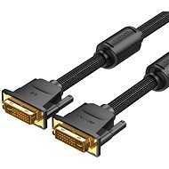Vention Cotton Braided DVI Dual-link (DVI-D) Cable 1m Black - Video kábel