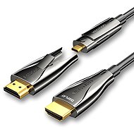Vention Detachable Optical HDMI-A Male to HDMI-D + HDMI-A Male 4K Cable 40M Black - Video Cable