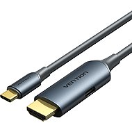 Vention HDMI Male to USB-C Male 4K HD Cable with Power Supply 1.5M Gray Metal Type - Video Cable