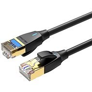 Vention Cat.8 SFTP Patch Cable Slim, 0.5m, fekete - Hálózati kábel