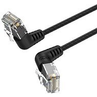 Vention Cat6A UTP Rotate Right Angle Ethernet Patch Cable 10 M Black Slim Type - Sieťový kábel