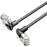 Vention Cat6A UTP Rotate Right Angle Ethernet Patch Cable Slim Type, 0,5 m, fekete - Hálózati kábel