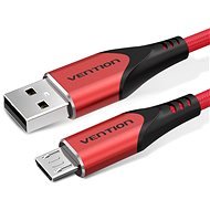 Vention Luxury USB 2.0 -> microUSB Cable 3A, Red, 1.5m, Aluminium Alloy Type - Data Cable