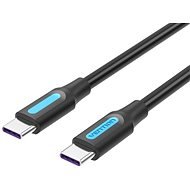Vention Type-C (USB-C) 2.0 Male to USB-C Male 100W / 5A Cable 0.5m Black PVC Type - Adatkábel
