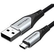 Vention Reversible USB 2.0 to Micro USB Cable 0.25M Grey Aluminium Alloy Type - Data Cable