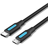Vention USB-C 2.0 to Micro USB 2A Cable 1m Black - Adatkábel