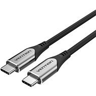 Vention Nylon Braided Type-C (USB-C) Cable (4K/PD/60W/5Gbps/3A), 0.5m, Grey - Data Cable