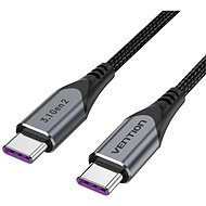 Vention USB-C 3.1 Gen2 100 W 10 Gbps Cable 1 m Gray Aluminum Alloy Type - Dátový kábel