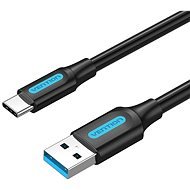 Vention USB 3.0 to USB-C Cable 1m Black PVC Type - Adatkábel