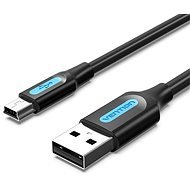 Vention Mini USB (M) to USB 2.0 (M) Cable 0.25m Black PVC Type - Adatkábel