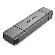 Vention 2-in-1 USB 3.0 A+C Card Reader(SD+TF) Gray Dual Drive Letter Aluminum Alloy Type - Kartenlesegerät