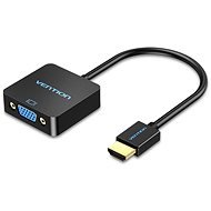 Vention HDMI to VGA Converter with Female Micro USB and Audio Port, 0.15m, Black - Adapter