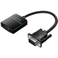 Vention VGA to HDMI Converter with Female Micro USB und Audio Port 0.15m Black - Adapter