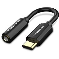 Vention Type-C (USB-C) to 3,5mm Female Audio Cable Adapter 0,1m Black Metal Type - Átalakító
