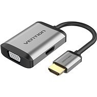 Vention HDMI to HDMI + VGA Converter 0.15m Gray Metal Type - Adapter