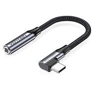 Vention USB-C Right Angle Male to 3.5mm Earphone Jack Adapter 0.1M Gray Aluminum Alloy Type - Átalakító