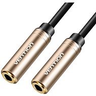 Vention 3.5mm (F) to 3.5mm Jack (F) Audio Extension Cable 0.3M Red Metal Type - Audio kábel