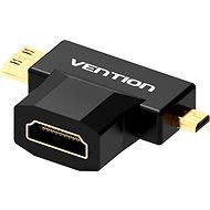 Vention Mini HDMI + Micro HDMI to HDMI Female Adapter, Black - Adapter