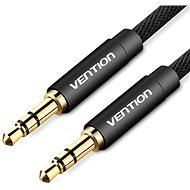 Vention Fabric Braided 3.5mm Jack Male to Male Audio Cable, 0.5m, Black, Metal Type - AUX Cable