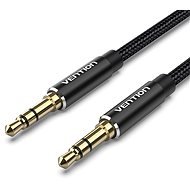 Vention Cotton Braided 3.5mm Male to Male Audio Cable 1m Black Aluminum Alloy Type - AUX Cable