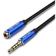 Vention Cotton Braided TRRS 3,5 mm Male to 3,5 mm Female Audio Extension 0,5 m Blue Aluminum Alloy Type - Audio kábel