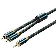 Vention Cotton Braided 3.5mm Male to 2RCA Male Audio Cable 0.5m Green Copper Type - Audio kábel