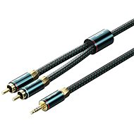Vention Cotton Braided 3.5mm Male to 2RCA Male Audio Cable 5M Green Copper Type - AUX Cable