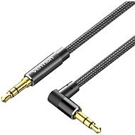 Vention Cotton Braided 3.5mm Male to Male Right Angle Audio Cable 2M Black Aluminum Alloy Type - Audio-Kabel