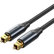 Vention Optical Fiber Toslink Audio Cable Aluminum Alloy Type 2M Black - AUX Cable