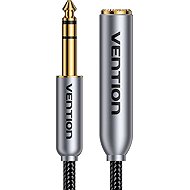 Vention Cotton Braided 6.35mm TRS Male to Female Audio Cable 2M Gray Aluminum Alloy Type - AUX Cable