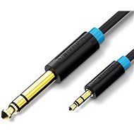Vention 6,5 mm Jack Male to 3,5 mm Male Audio Cable 1 m Black - Audio kábel