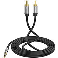Vention 3.5mm Jack Male to 2x RCA Male Audio Cable 10m Black Metal Type - Audio-Kabel