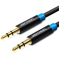 Vention Cotton Braided 3.5mm Jack Male to Male Audio Cable, 1m, Black, Metal Type - AUX Cable