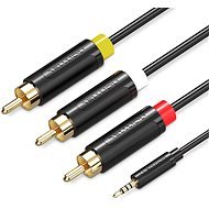 Vention 3.5mm Jack to 3x RCA AV Cable 2m Black - AUX Cable
